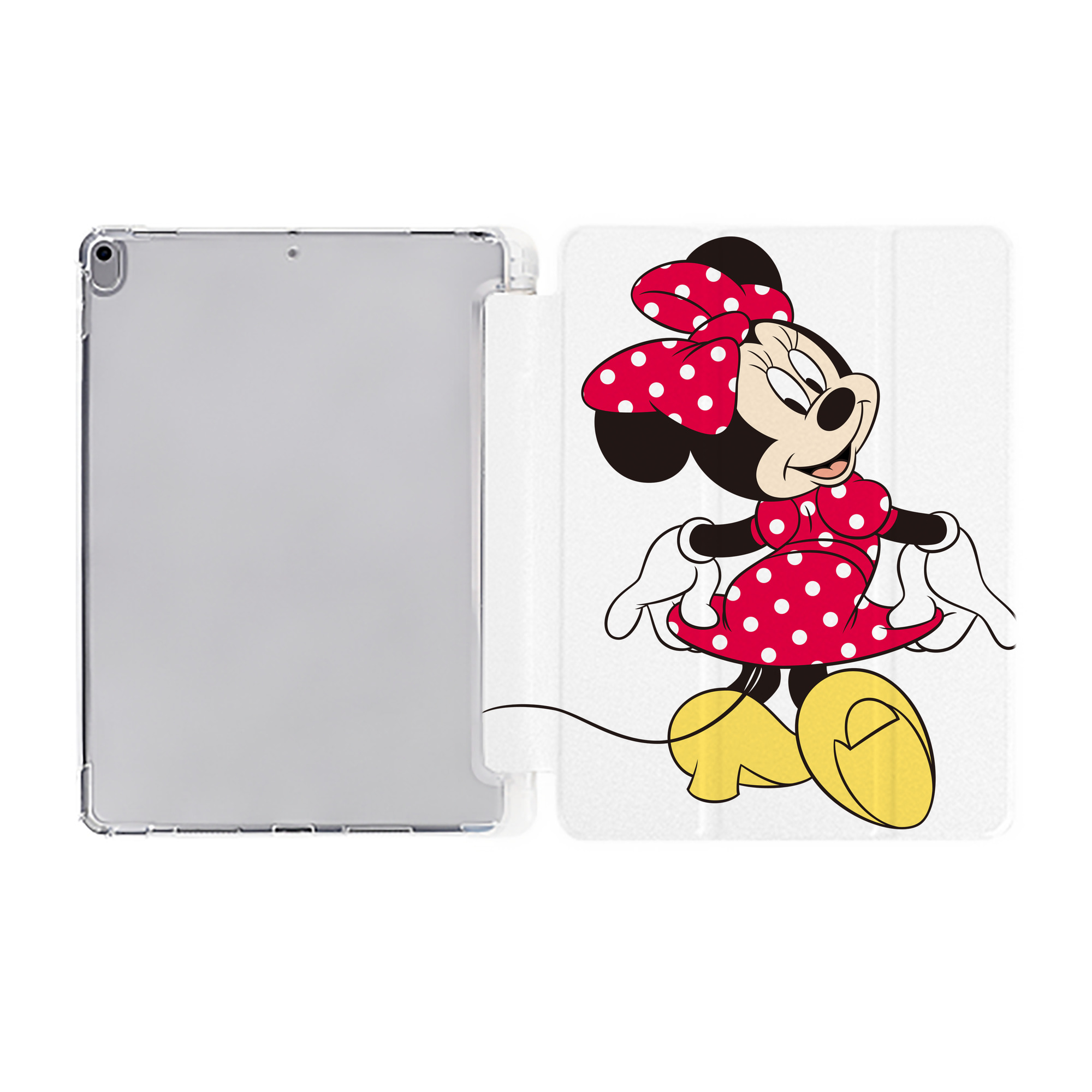 （画像用） ミッキーマウス Mickey Mouse IPad ケース ペン収納付き 三つ折りスタンド PUレザー×シリコン 対応機種9.5/10.5/10.9インチ